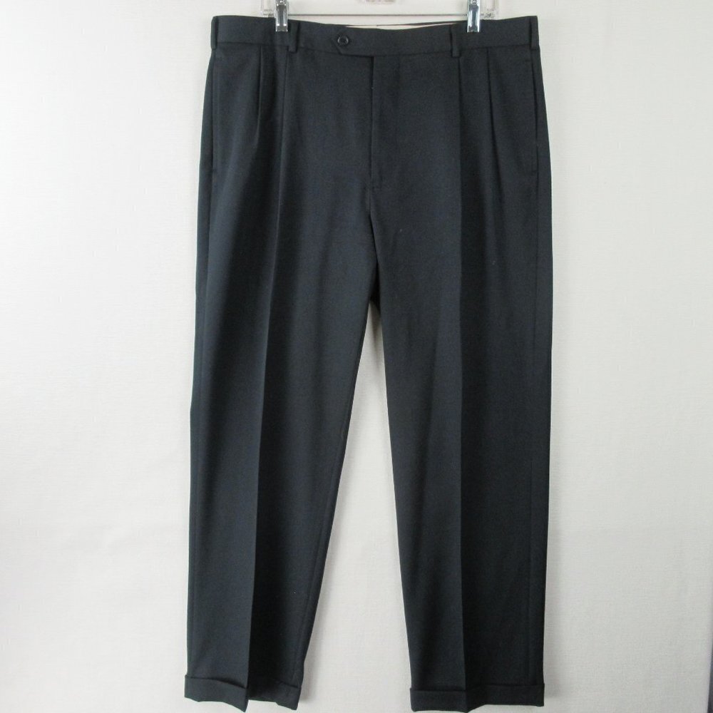 Brooks Brothers 1818 Madison Wool Pants Size 38x32 Midnight Blue